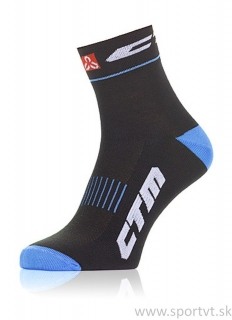 Ponožky CTM XC, čierna/modrá